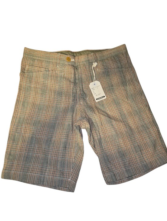 ts(s) Other - NWT ts(s) Takuji Suzuki Japanese Menswear Plaid Shorts Cotton Linen Blend 2 S/M